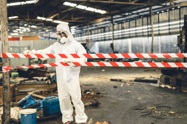 Professional Biohazard technician working in Arlington, TX